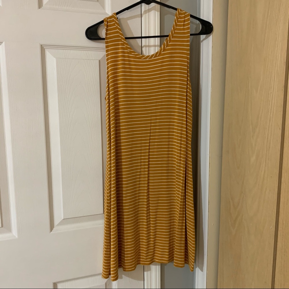 Yellow-Striped Summer Dress